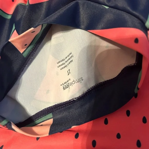 Little girls Watermelon bathing suit (2T) - Picture 2 of 2